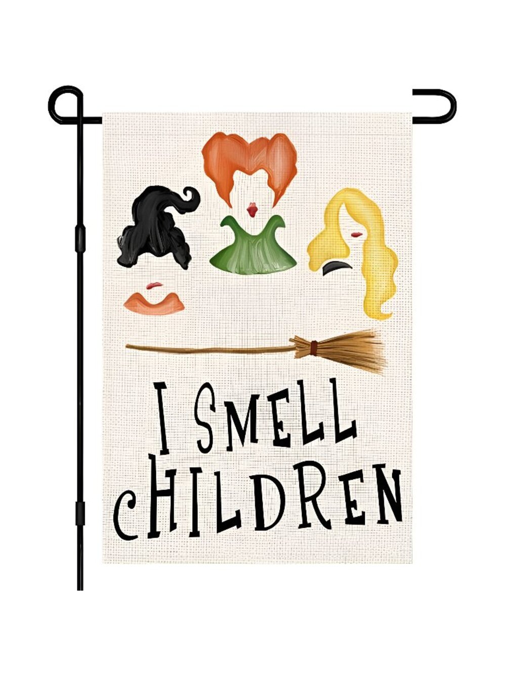 I Smell Children Halloween Garden Flag 12x18 Inch Small Burlap, Spooky Ghost